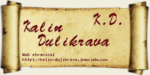 Kalin Dulikrava vizit kartica